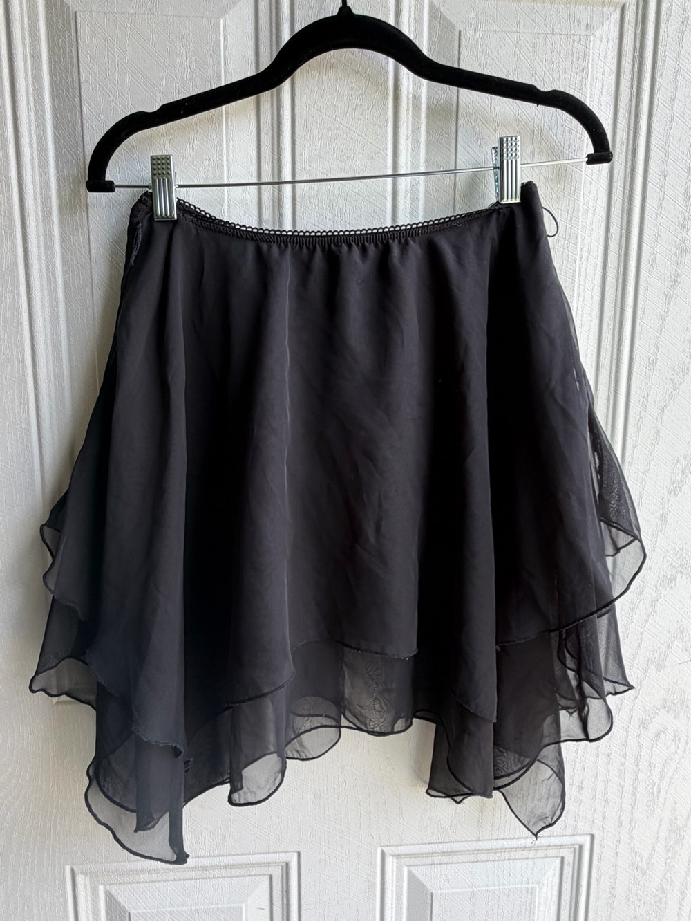 Vintage LunaChix Black Fairycore Handkerchief Skirt Whimsigoth Balletcore Y2K M